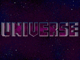 Universe title screen for Amiga